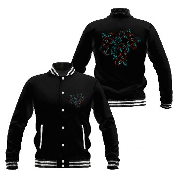 Discover Neon Koi Fish Baseball Jackets