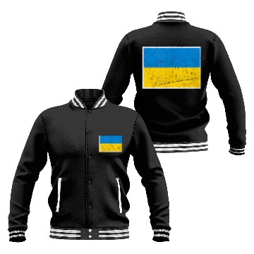 Discover Ukraine Flag With Ukrainian National Colors Baseball Jackets