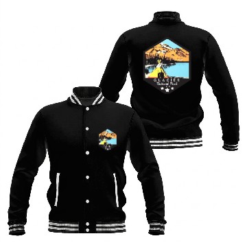 Discover Glacier national park Baseball Jackets
