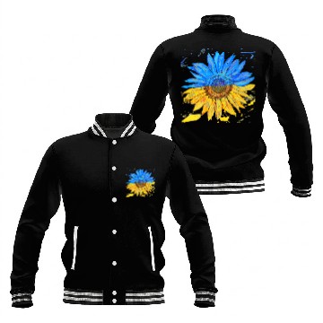 Discover Ukraine Flag Sunflower Ukrainian Support Baseball Jackets