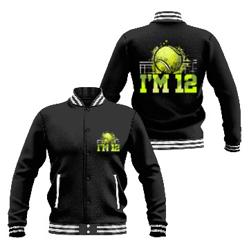 Discover I'm 12 Racket Sports Tennis Player Kid 12th Baseball Jackets