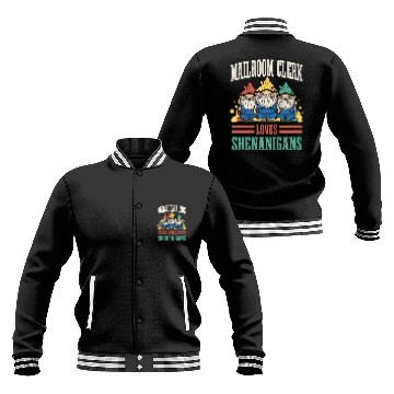 Discover Mailroom Clerk Loves Shenanigans St. Patrick's Day Baseball Jackets