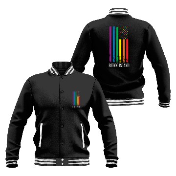 Discover Rhode Island Pride Month Pride Flag LGBT Community Baseball Jackets