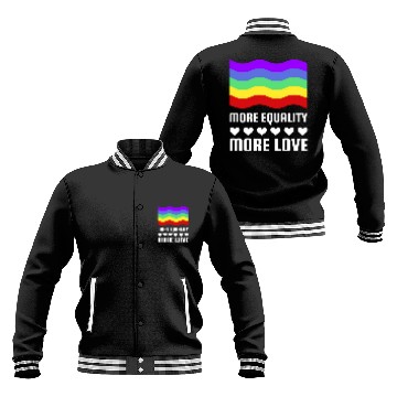 Discover LGBT More Equality More Love Gay Pride Month Baseball Jackets