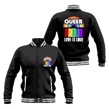 Discover Love is Love Baseball Jackets Human Rights Gay Pride Proud