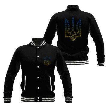 Discover Ukraine Flag And Trident Ukrainian Baseball Jackets