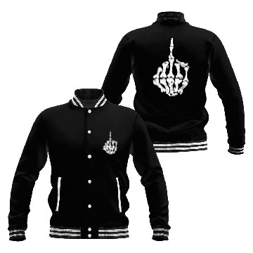 Discover Offensive Biker Middle Finger ull Baseball Jackets
