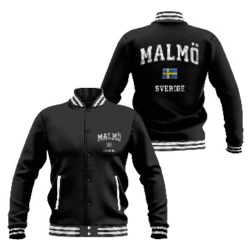 Discover Malmo Sweden Sverige Athletic Sports Baseball Jackets
