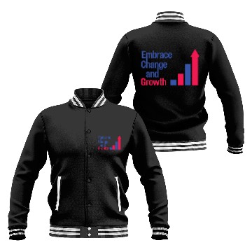 Discover Embrace Change and Growth quote typography product Baseball Jackets