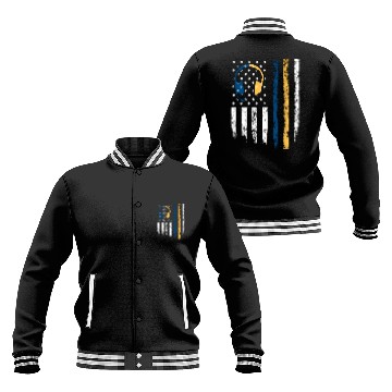 Discover Gold Blue Line 911 Police Dispatcher First Baseball Jackets