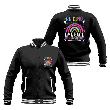 Discover Be Kind Embrace Neurodiversity Awareness Baseball Jackets