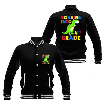 Discover Roaring Into 4th Grade Four Back To School 2020 Baseball Jackets