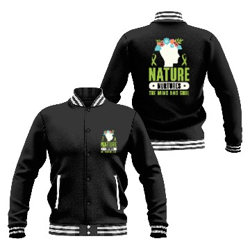 Discover Mental Health Nature Environment Health Awareness Baseball Jackets