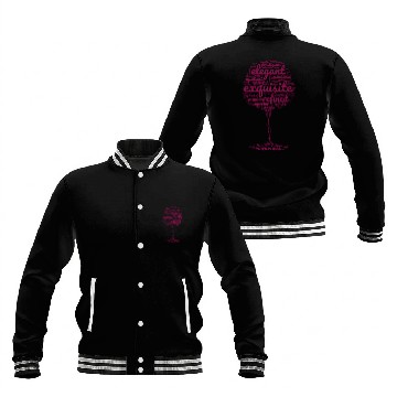 Discover Wine Love in Letters Baseball Jackets
