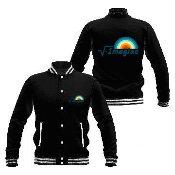 Discover Imagine Retro Rainbow, Mathematics Baseball Jackets