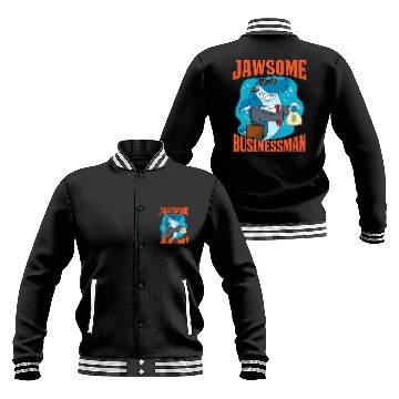 Discover Jawsome Businessman Shark | Funny Business Shark Baseball Jackets