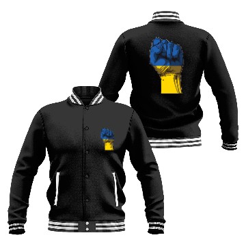 Discover Ukraine Fist Flag Ukraine Flag Baseball Jackets