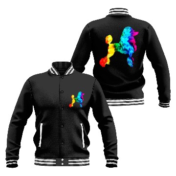 Discover poodle proud proudle pride rainbow dog dogmonth Baseball Jackets
