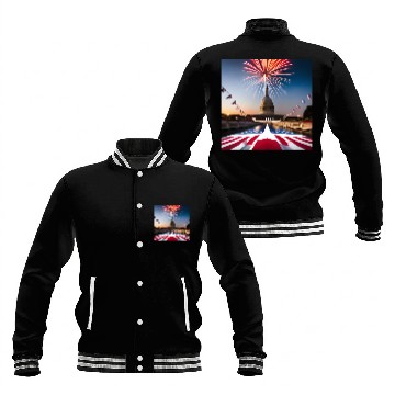 Discover Independence Day, U.S.A., celebration, party, year Baseball Jackets
