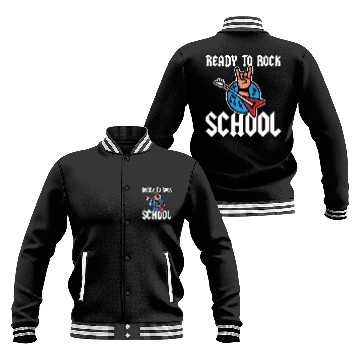 Discover Ready To Rock School Heavy Metal Lover Guitar Baseball Jackets
