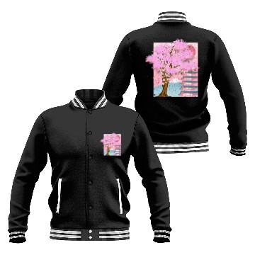 Discover Japan aesthetics sakura tree gift cherry blossom Baseball Jackets
