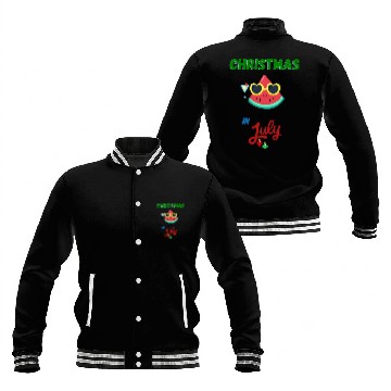 Discover christmas in july cute watermelon Baseball Jackets for summer