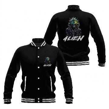 Discover Alien rocker wearing spiked jacket Baseball Jackets Design