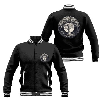 Discover White Tree of Life Baseball Jackets