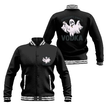 Discover My Favorite Spirit Is Vodka Halloween Vodka Ghost Baseball Jackets