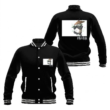 Discover Panda Doodle Chinese Hanzi Panda Bear Friend Baseball Jackets