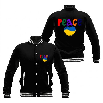 Discover Heart peace ukraine colors Peace Baseball Jackets
