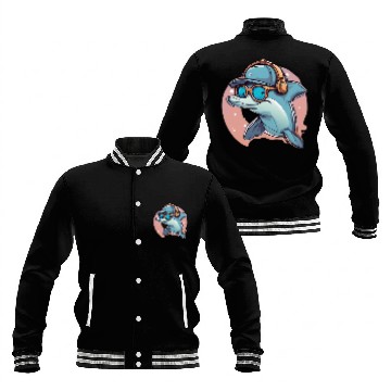 Discover funny dolphin Baseball Jackets