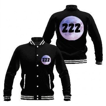 Discover Purple Moon Angel Numbers 222 Baseball Jackets