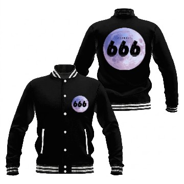 Discover Purple Moon Angel Numbers 666 Baseball Jackets