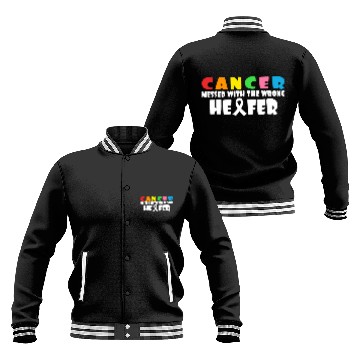 Discover Cancer Messed With The Wrong Heifer Cow Lover Baseball Jackets