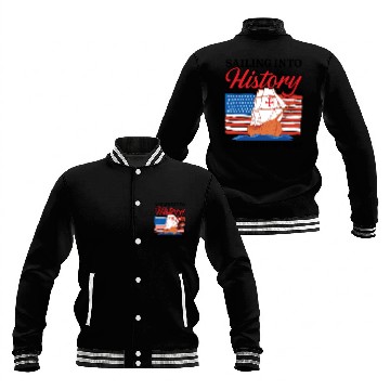 Discover Sailing Into History Columbus' Way Columbus Day Baseball Jackets