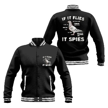 Discover If It Flies It Spies Pigeon Anatomy Bird Aren Baseball Jackets