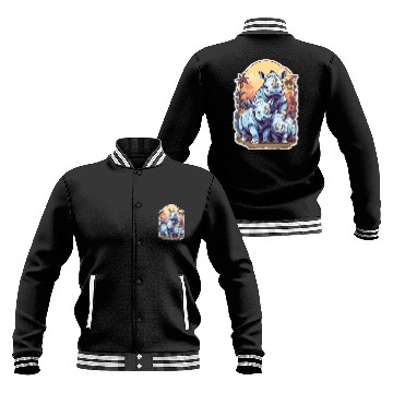 Discover Rhinos Kawaii Baseball Jackets