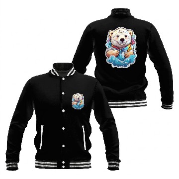 Discover Polar Bear Kawaii Baseball Jackets