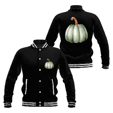 Discover Green Pumpkin Watercolor Baseball Jackets