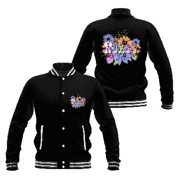Discover Emergency Nurse flowers Baseball Jackets