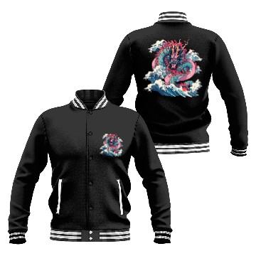 Discover Tokyo Asia 80s Japanese Retro Dragon Dragon Baseball Jackets