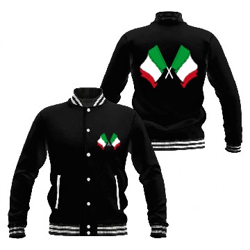 Discover Flags of Italy crossed Baseball Jackets