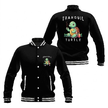 Discover Chilled Turtle Relaxed Turtles Baseball Jackets