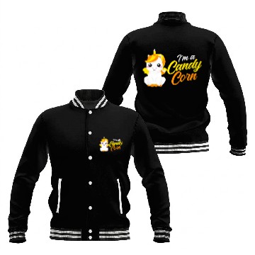 Discover Unicorn Candy Corn Candycorn Halloween Baseball Jackets