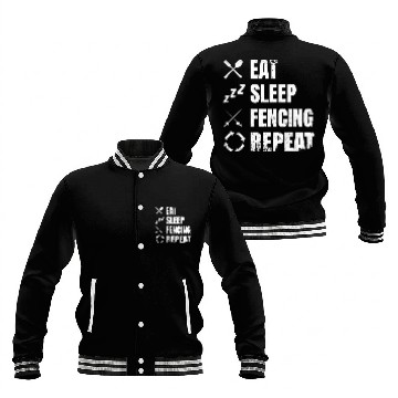 Discover Fencing Daily Routine Baseball Jackets