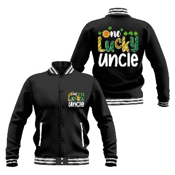 Discover One Lucky Uncle Matching Family St Patrick's Day Baseball Jackets