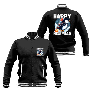 Discover Penguin Happy New Year Baseball Jackets