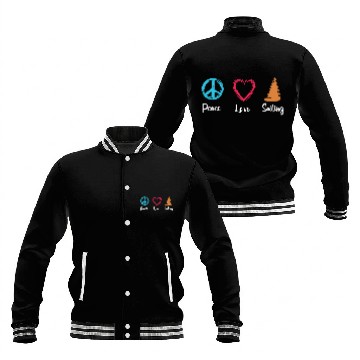 Discover Peace Love Sailing Baseball Jackets