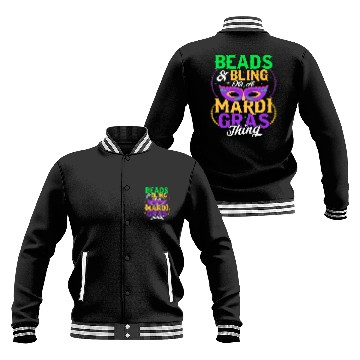 Discover Beads & Bling It's A Mardi Gras Thing Carnival Par Baseball Jackets